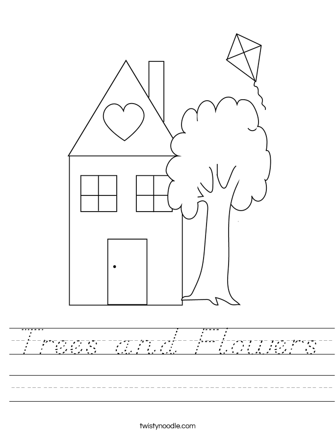 Trees and Flowers Worksheet