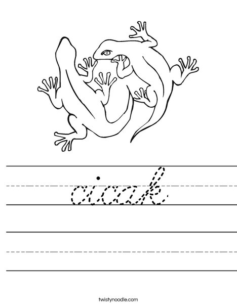 Two Geckos Worksheet