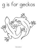 g is for geckos Coloring Page