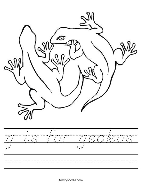 Two Geckos Worksheet