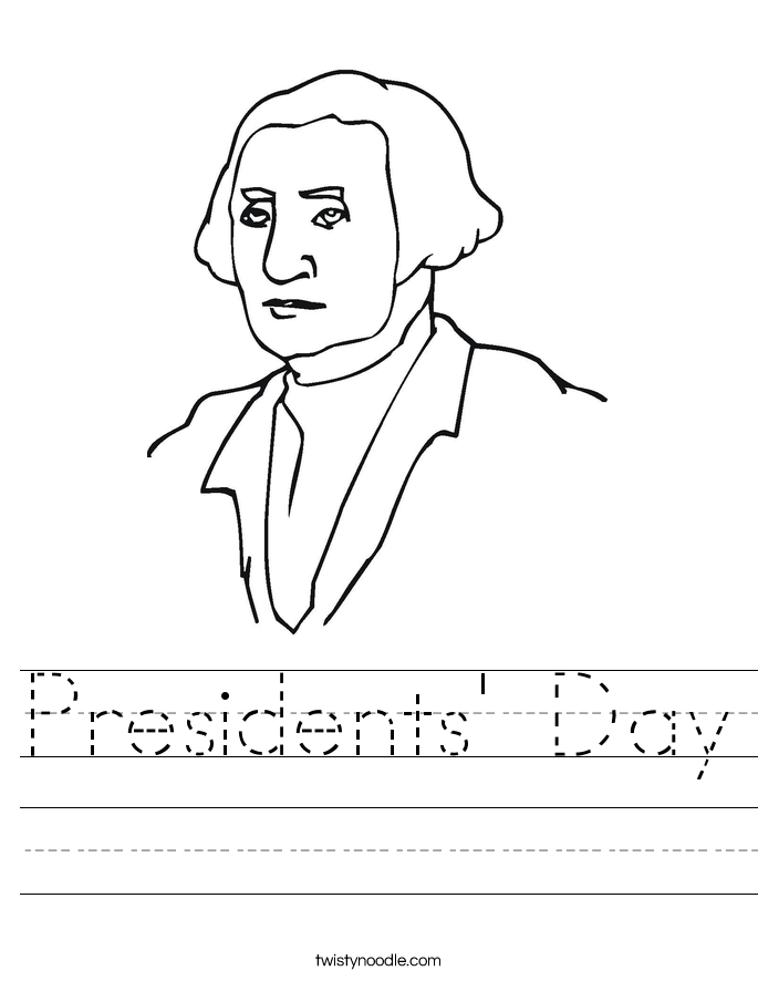 Presidents' Day Worksheet - Twisty Noodle