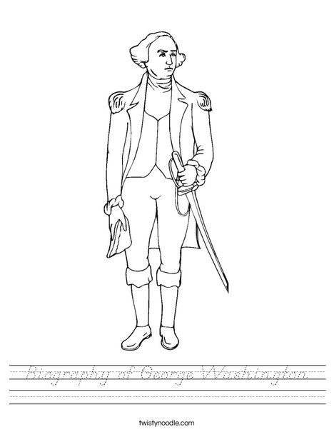 George Washington Standing Worksheet