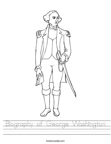 George Washington Standing Worksheet