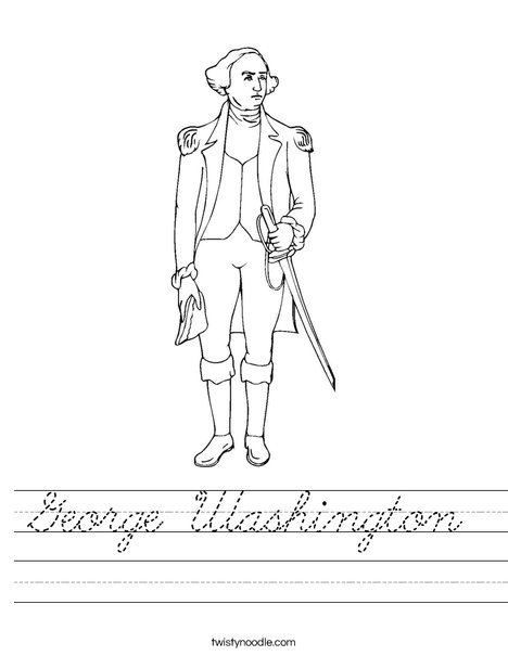 George Washington Standing Worksheet