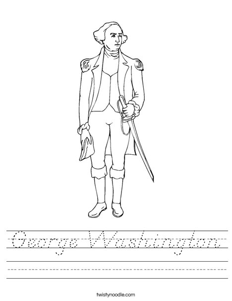 George Washington Standing Worksheet