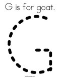 G is for goat. Coloring Page