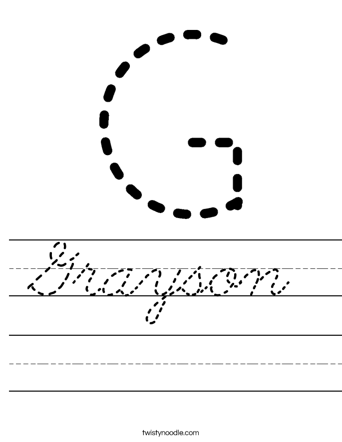 Grayson Worksheet