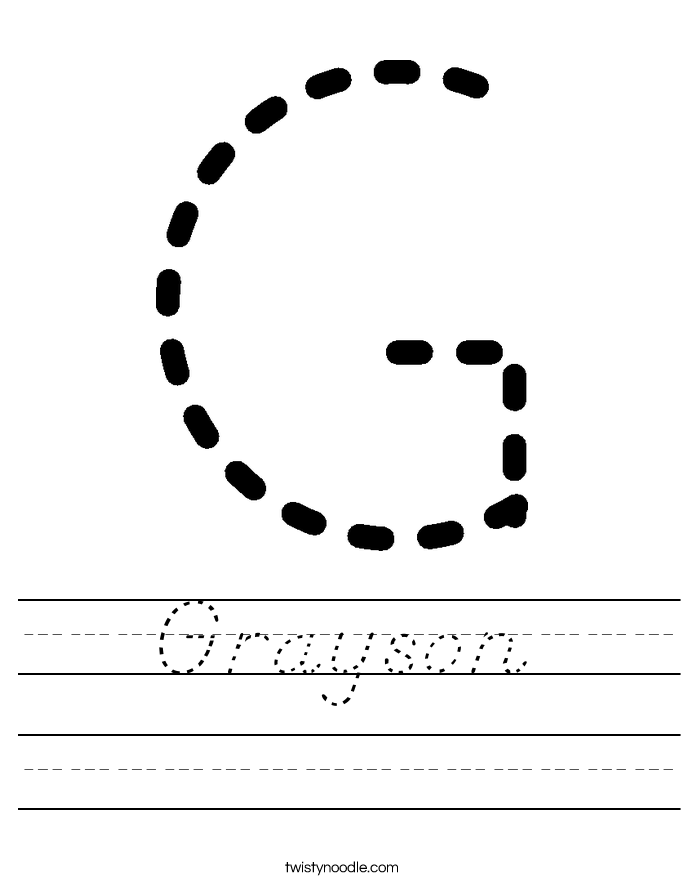 Grayson Worksheet