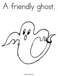 A friendly ghost.Coloring Page