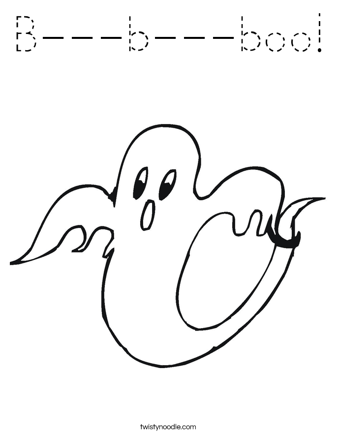 B---b---boo! Coloring Page