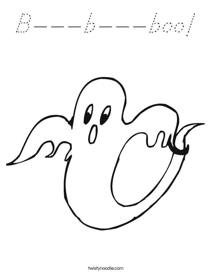 B---b---boo! Coloring Page