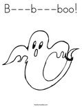 B---b---boo! Coloring Page