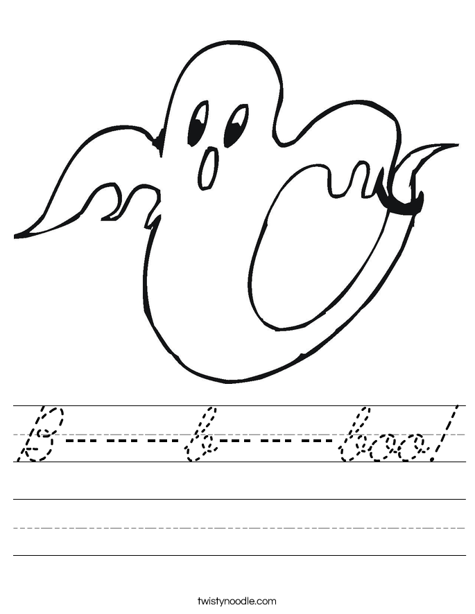 B---b---boo! Worksheet
