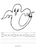 B---b---boo! Worksheet