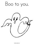Boo to you. Coloring Page
