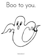 Boo to you Coloring Page