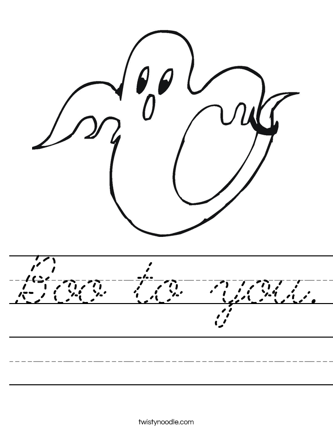 Boo to you. Worksheet