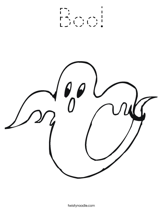 Boo! Coloring Page