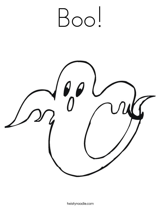 Boo! Coloring Page