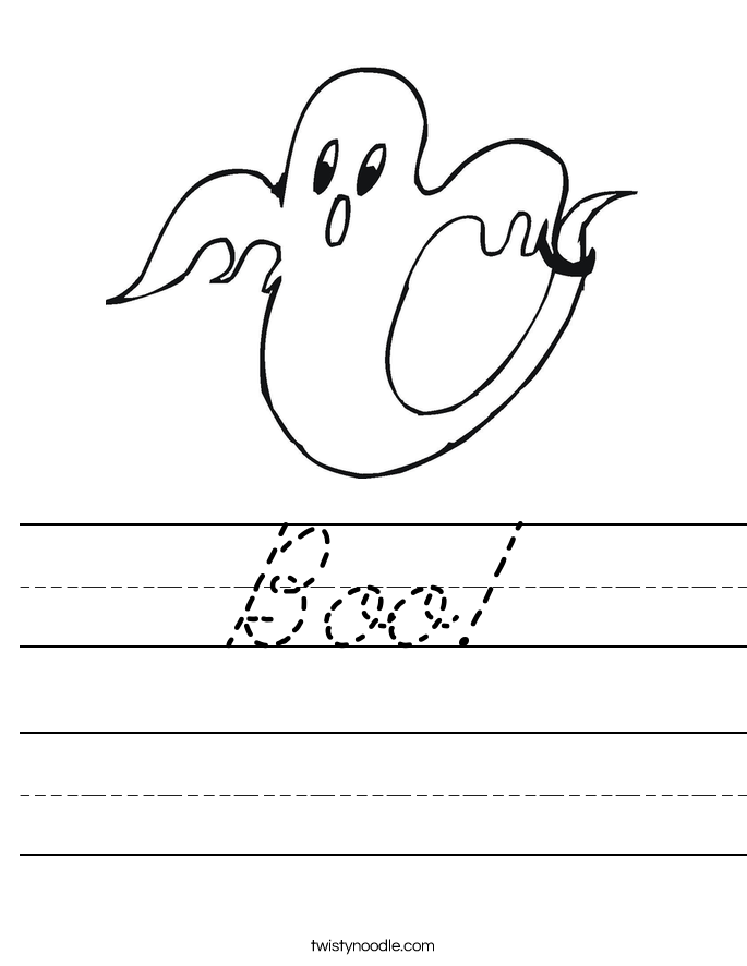 Boo! Worksheet