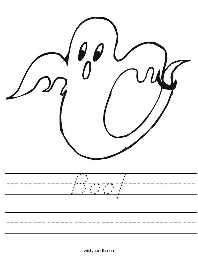 Boo! Worksheet