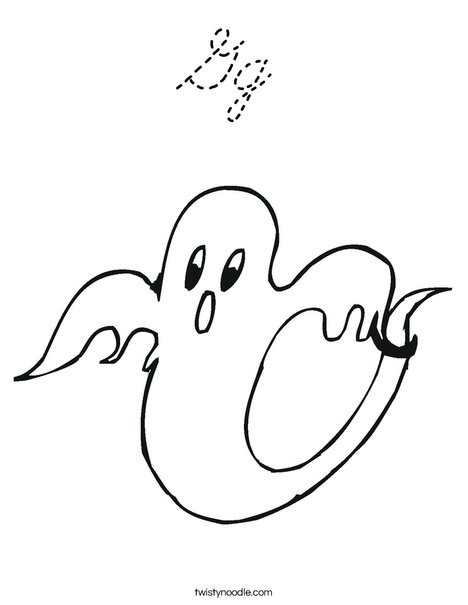Ghost 2 Coloring Page