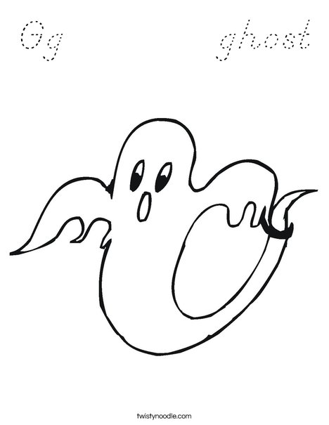 Ghost 2 Coloring Page