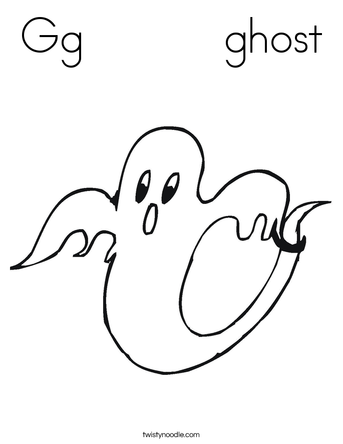 Gg ghost Coloring Page - Twisty Noodle