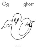 Gg          ghost Coloring Page