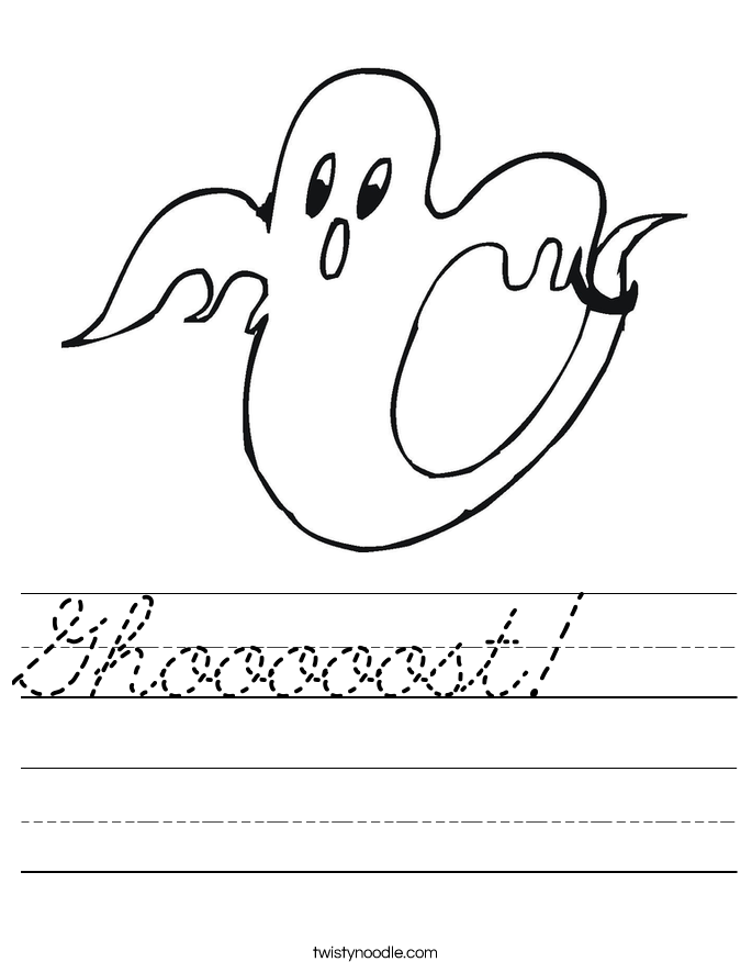 Ghooooost!   Worksheet
