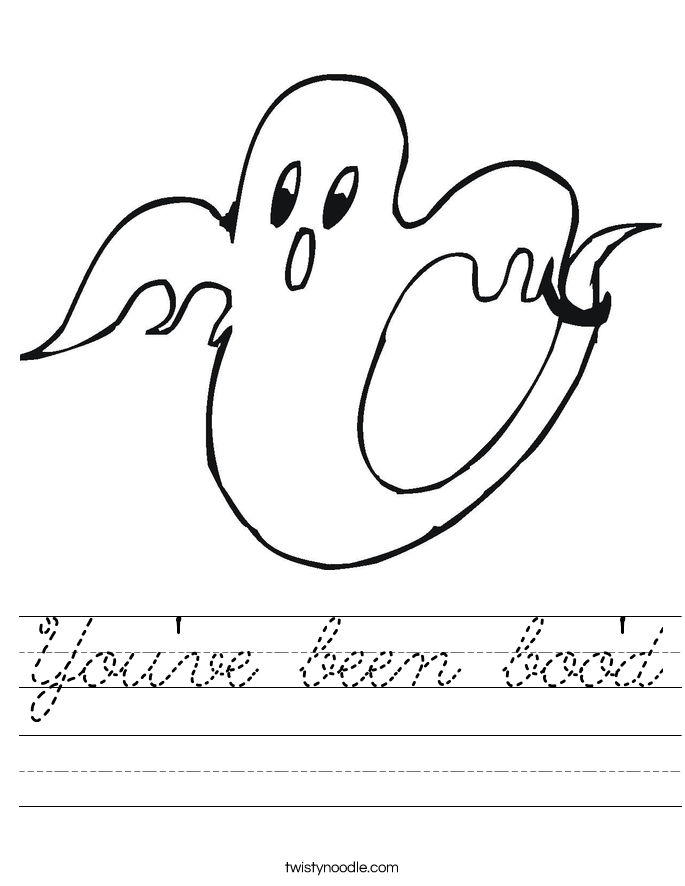 You've been boo'd Worksheet