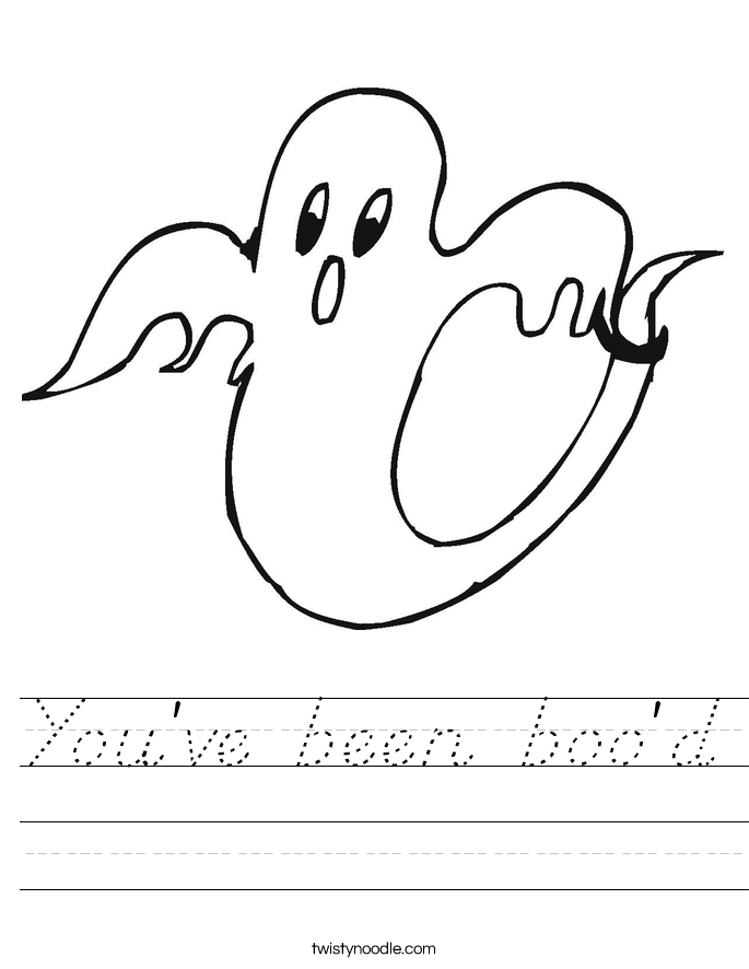 You've been boo'd Worksheet