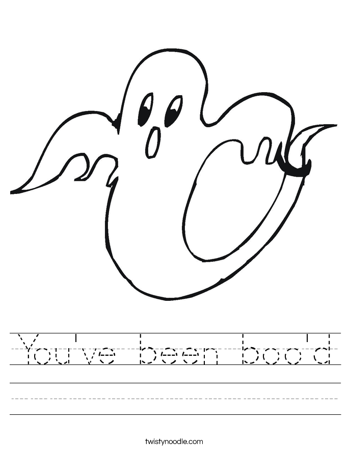 You've been boo'd Worksheet