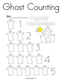 Ghost Counting Coloring Page