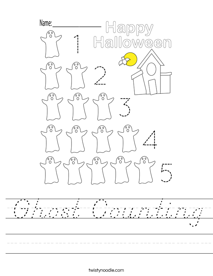 Ghost Counting Worksheet