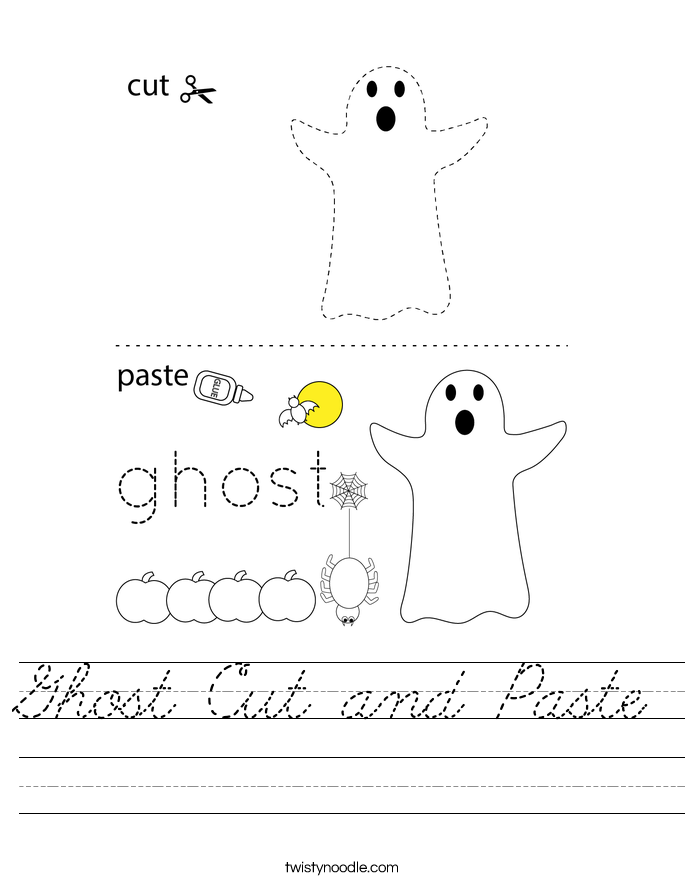 Ghost Cut and Paste Worksheet