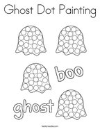 Ghost Dot Painting Coloring Page