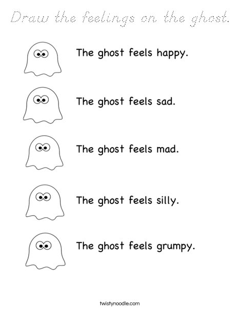 Ghost Feelings Coloring Page