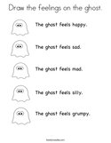 Draw the feelings on the ghost Coloring Page