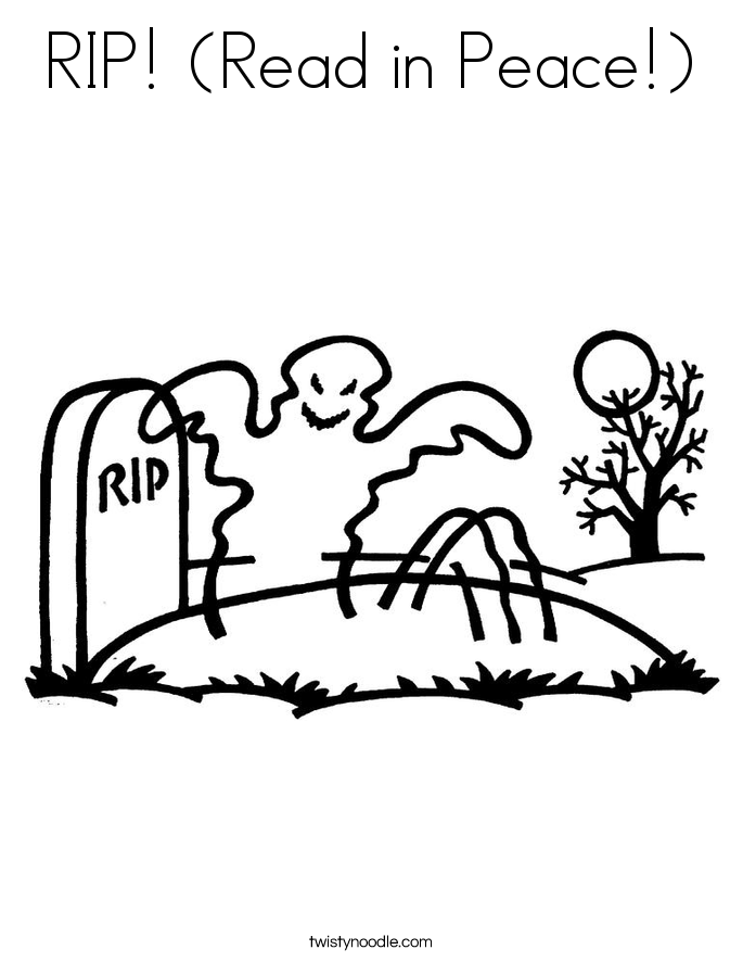 RIP! (Read in Peace!) Coloring Page