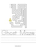 Ghost Maze Worksheet