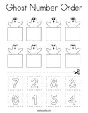Ghost Number Order Coloring Page