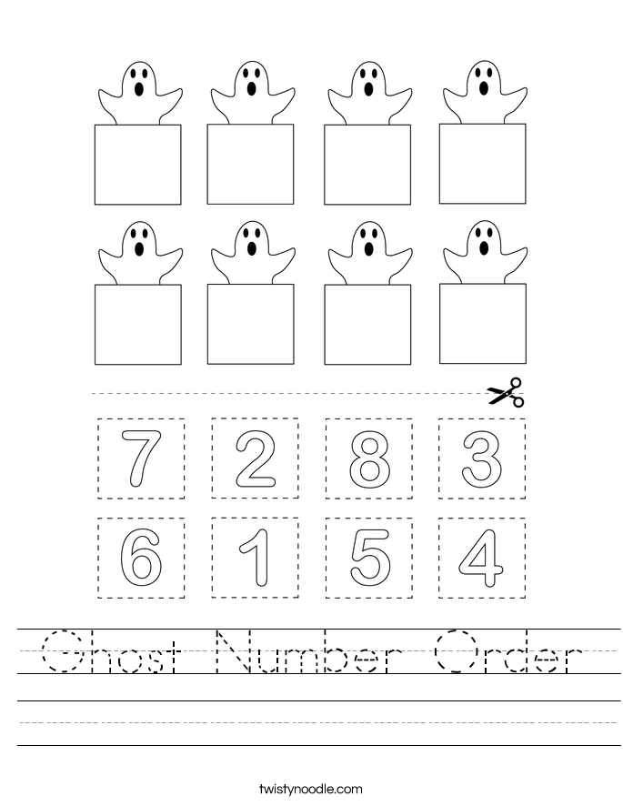 Ghost Number Order Worksheet