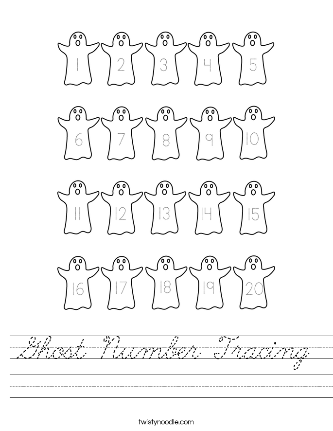 Ghost Number Tracing Worksheet