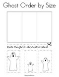 Ghost Order by Size Coloring Page