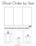 Ghost Order by Size Coloring Page