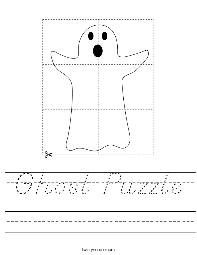 Ghost Puzzle Worksheet