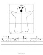 Ghost Puzzle Handwriting Sheet
