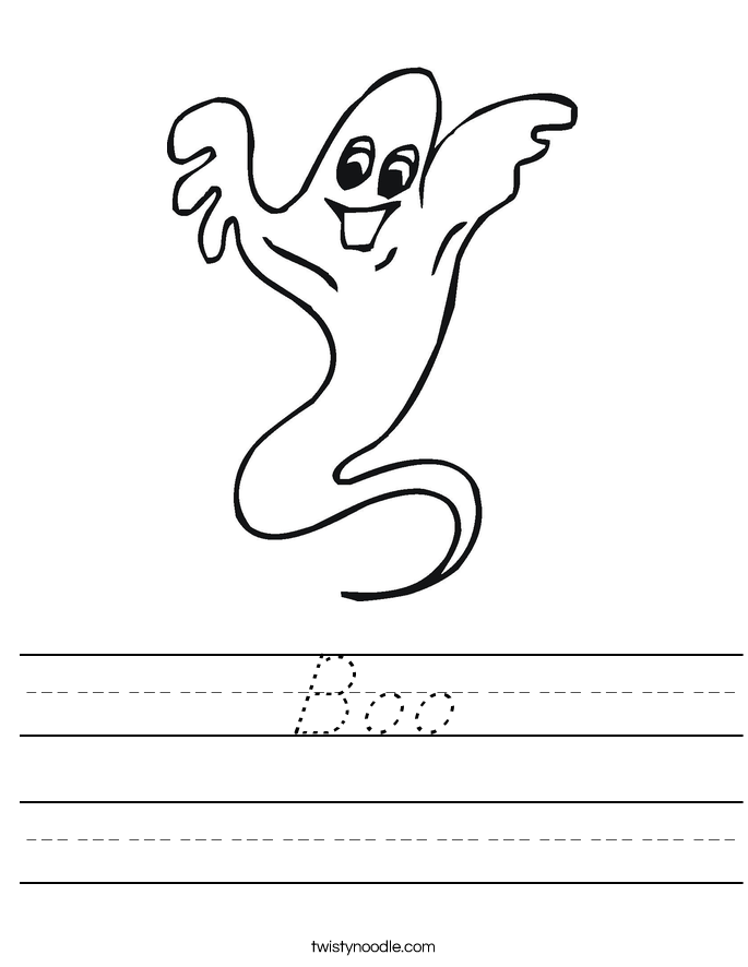 Boo Worksheet