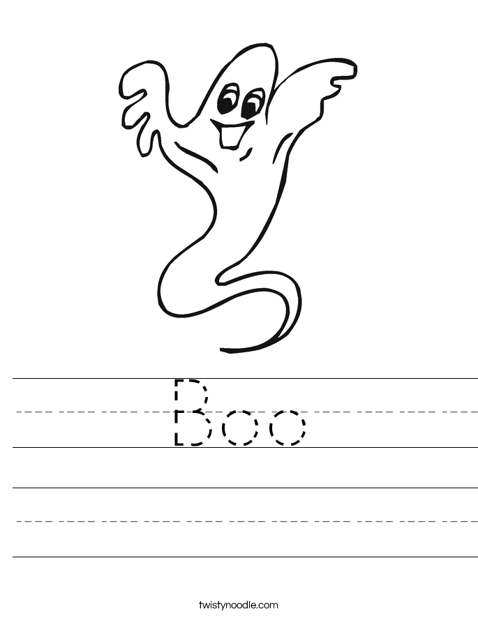 Boo Worksheet